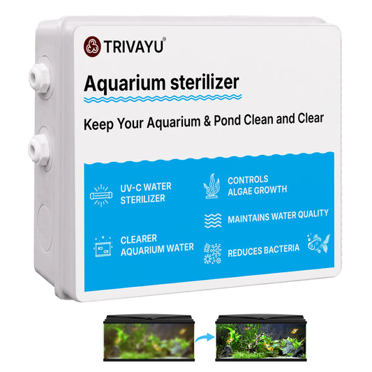 Trivayu Aquarium Water Sterilizer with UVC Light | Helps Control Algae & Maintain Clear Water | Suitable for Aquarium, Pond & Pool